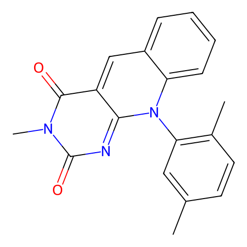 10-(2,5-dimethylphenyl)-3-methylpyrimido[4,5-b]quinoline-2,4(3H,10H)-dione structure