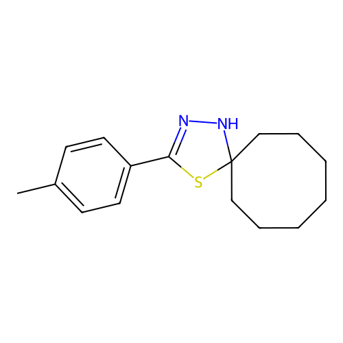 3-(4-Methylphenyl)-4-thia-1,2-diazaspiro[4.7]dodec-2-ene structure