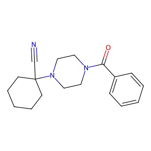1-(4-Benzoyl-piperazin-1-yl)-cyclohexanecarbonitrile structure