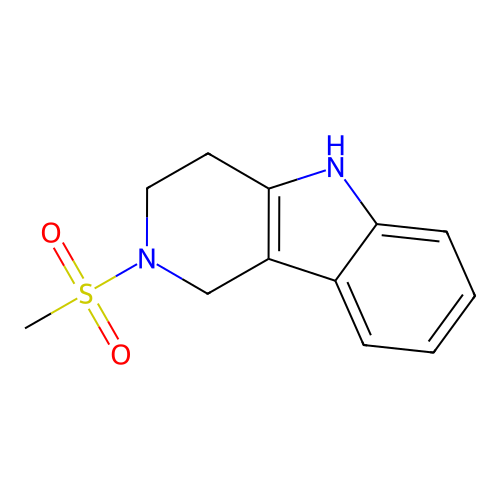 2-(methylsulfonyl)-2,3,4,5-tetrahydro-1H-pyrido[4,3-b]indole structure