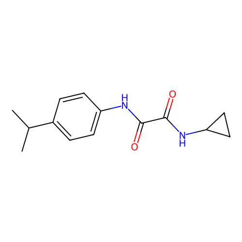 N-cyclopropyl-N'-[4-(propan-2-yl)phenyl]ethanediamide structure