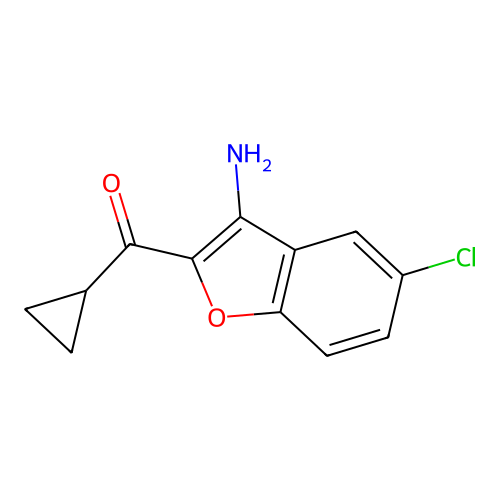 (3-Amino-5-chloro-1-benzofuran-2-yl)(cyclopropyl)methanone structure