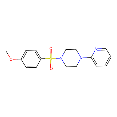1-[(4-Methoxyphenyl)sulfonyl]-4-(pyridin-2-yl)piperazine structure