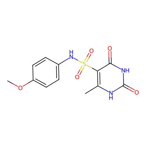 2-hydroxy-N-(4-methoxyphenyl)-4-methyl-6-oxo-1,6-dihydropyrimidine-5-sulfonamide structure