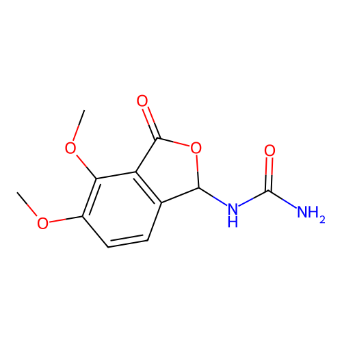 1-(4,5-Dimethoxy-3-oxo-1,3-dihydro-2-benzofuran-1-yl)urea structure