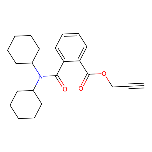 Prop-2-yn-1-yl 2-(dicyclohexylcarbamoyl)benzoate structure