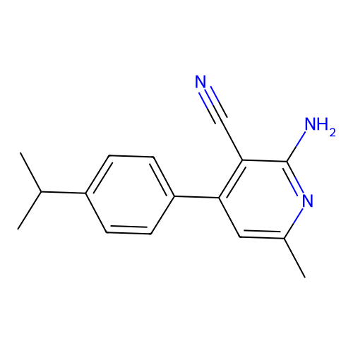 2-Amino-4-(4-isopropylphenyl)-6-methylnicotinonitrile structure