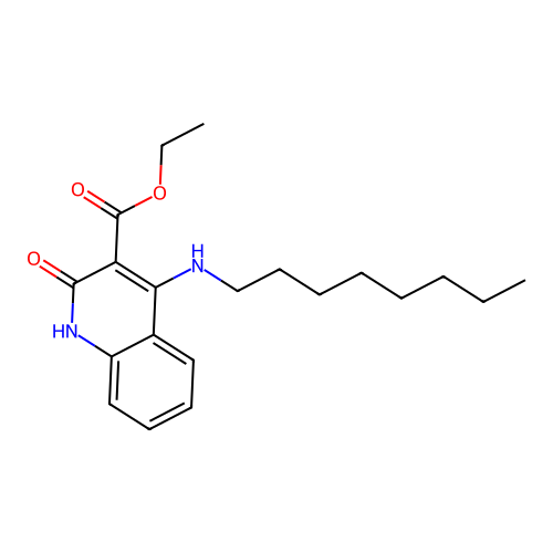 Ethyl 4-(octylamino)-2-oxo-1,2-dihydroquinoline-3-carboxylate structure