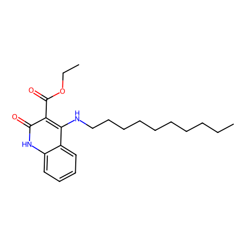 Ethyl 4-(decylamino)-2-oxo-1,2-dihydroquinoline-3-carboxylate structure