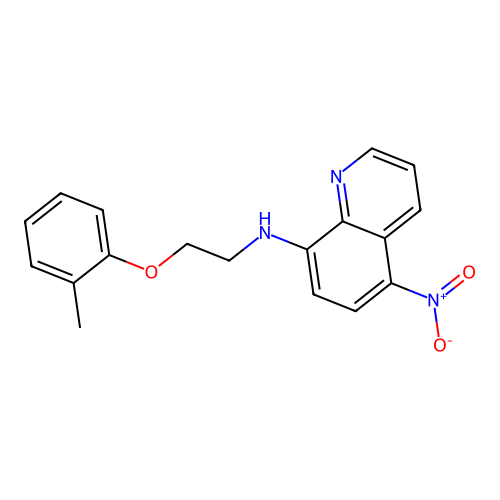 N-[2-(2-methylphenoxy)ethyl]-5-nitroquinolin-8-amine structure