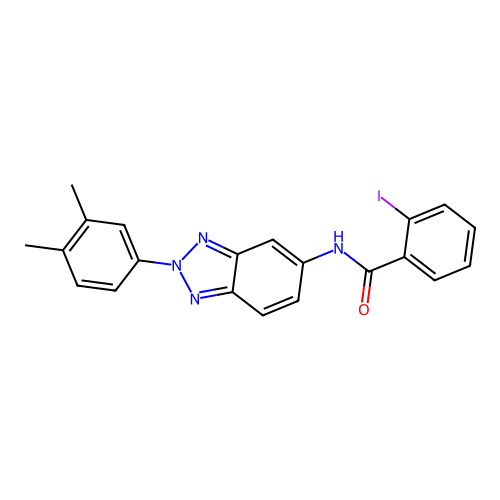N-[2-(3,4-dimethylphenyl)-2H-benzotriazol-5-yl]-2-iodobenzamide structure