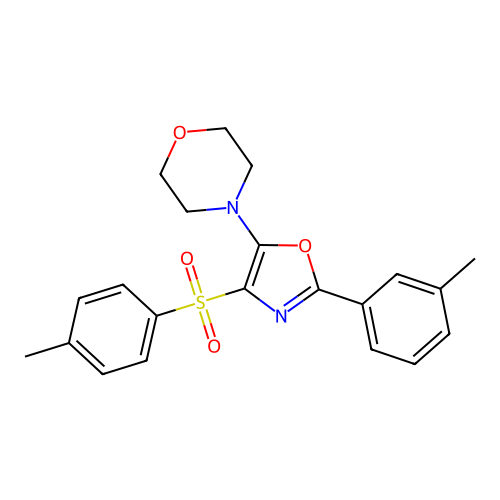 4-(2-(m-Tolyl)-4-tosyloxazol-5-yl)morpholine structure