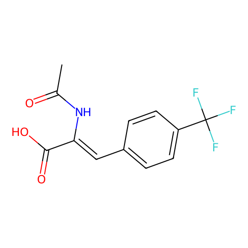 2-Acetamido-3-[4-(trifluoromethyl)phenyl]prop-2-enoic acid structure