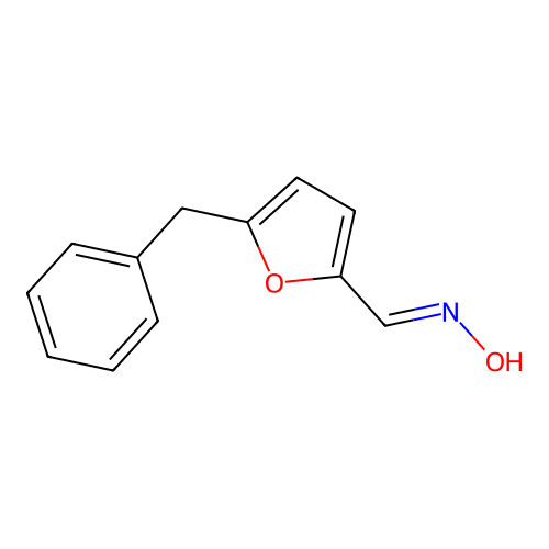 (NE)-N-[(5-benzylfuran-2-yl)methylidene]hydroxylamine structure