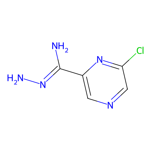 N'-amino-6-chloropyrazine-2-carboximidamide structure