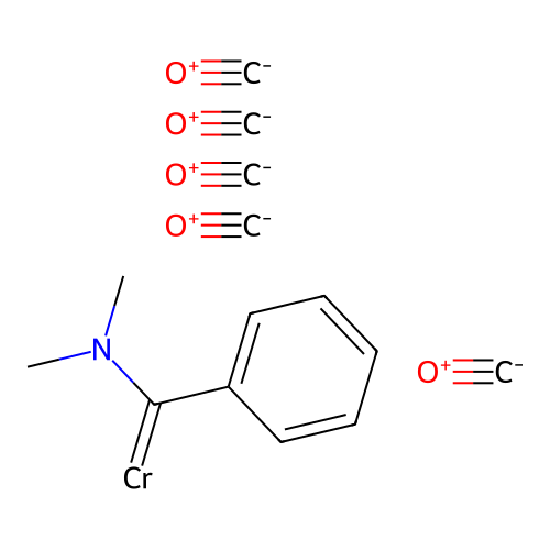 Chromium,pentacarbonyl[(dimethylamino)phenylmethylene]-)(OC-6-21)- structure