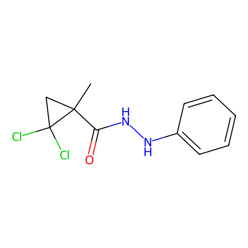 2,2-Dichloro-1-methyl-N'-phenylcyclopropanecarbohydrazide structure