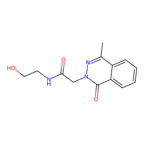 N-(2-hydroxyethyl)-2-(4-methyl-1-oxophthalazin-2(1H)-yl)acetamide structure