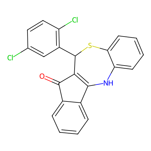 6-(2,5-dichlorophenyl)-6H-benzo[b]indeno[1,2-e][1,4]thiazepin-5-ol structure