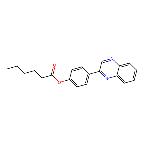 4-(Quinoxalin-2-yl)phenyl hexanoate structure