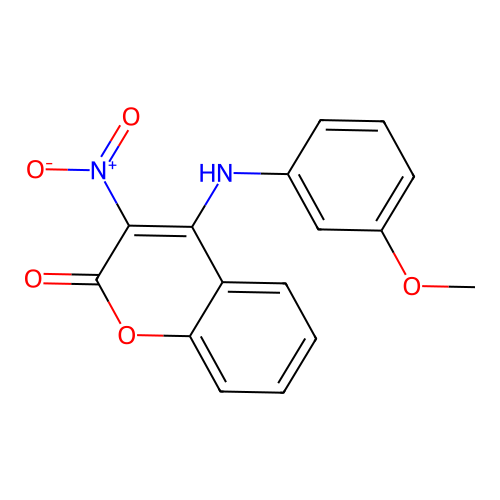 4-[(3-methoxyphenyl)amino]-3-nitro-2H-chromen-2-one structure