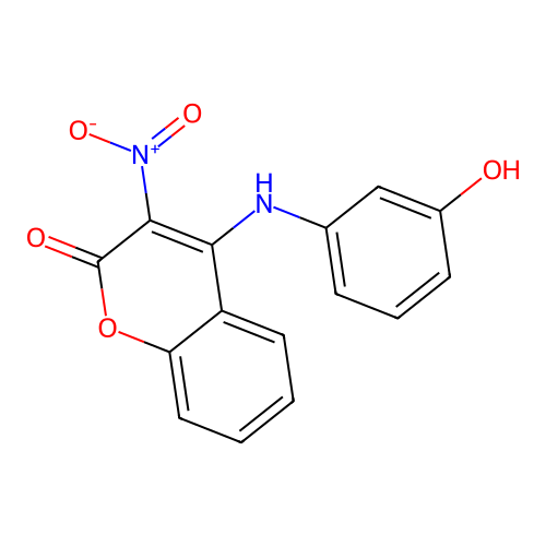 4-(3-Hydroxy-phenylamino)-3-nitro-chromen-2-one structure