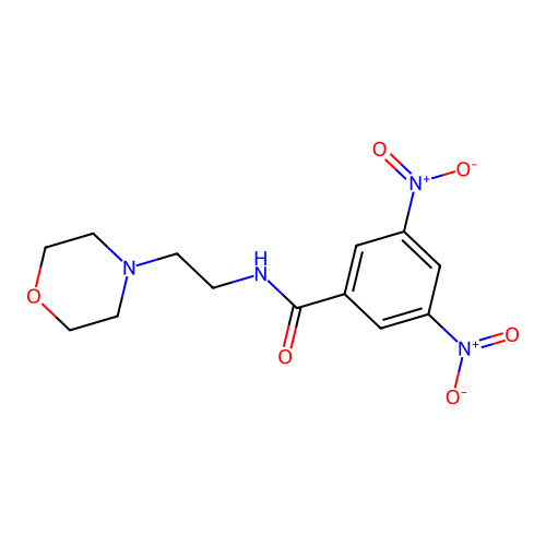 N-[2-(morpholin-4-yl)ethyl]-3,5-dinitrobenzamide structure
