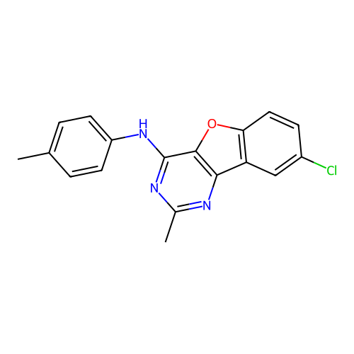 8-Chloro-2-methyl-N-(4-methylphenyl)[1]benzofuro[3,2-d]pyrimidin-4-amine structure