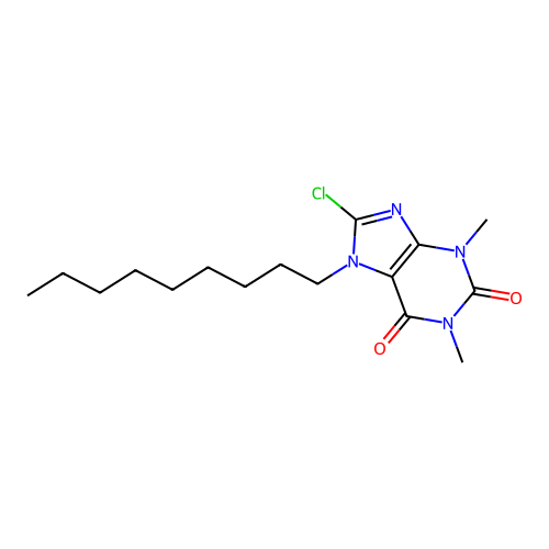 8-Chloro-1,3-dimethyl-7-nonyl-3,7-dihydro-1H-purine-2,6-dione structure