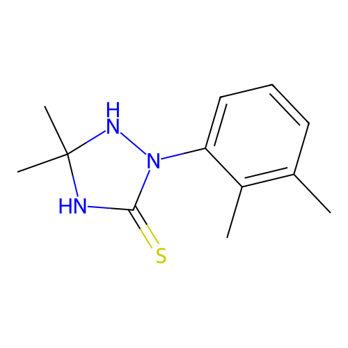 2-(2,3-Dimethylphenyl)-5,5-dimethyl-1,2,4-triazolidine-3-thione structure