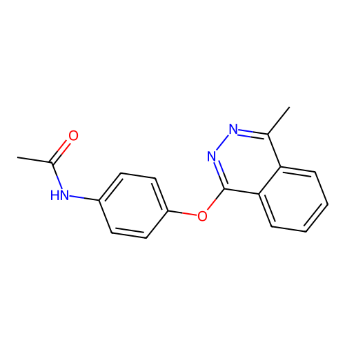 Acetamide, N-[4-(4-methyl-1-phthalazinyloxy)phenyl]- structure