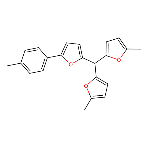 5,5'-((5-(p-Tolyl)furan-2-yl)methylene)bis(2-methylfuran) structure