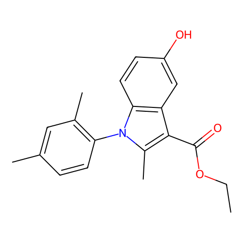 ethyl 1-(2,4-dimethylphenyl)-5-hydroxy-2-methyl-1H-indole-3-carboxylate structure