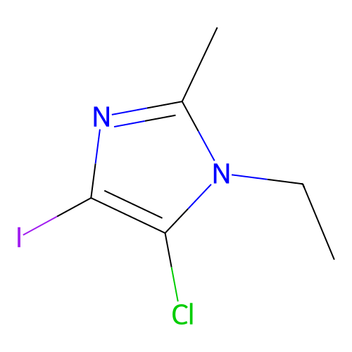 5-chloro-1-ethyl-4-iodo-2-methyl-1H-imidazole structure