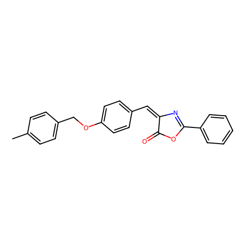 (4E)-4-{4-[(4-methylbenzyl)oxy]benzylidene}-2-phenyl-1,3-oxazol-5(4H)-one structure