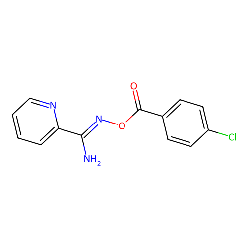 N'-{[(4-chlorophenyl)carbonyl]oxy}pyridine-2-carboximidamide structure