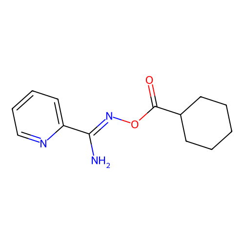 N'-[(cyclohexylcarbonyl)oxy]pyridine-2-carboximidamide structure