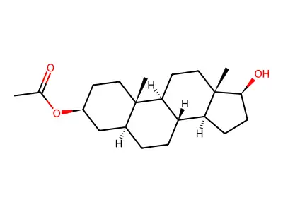 17-Hydroxyandrostan-3-yl acetate structure
