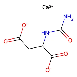 Calcium N-carbamoylaspartate, DL- structure