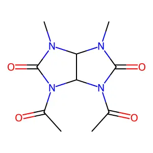 1,6-Diacetyl-3,4-dimethyl-tetrahydro-imidazo[4,5-d]imidazole-2,5-dione structure