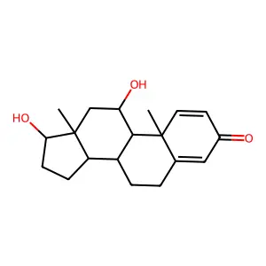 11alpha,17beta-Dihydroxyandrost-1,4-dien-3-one structure