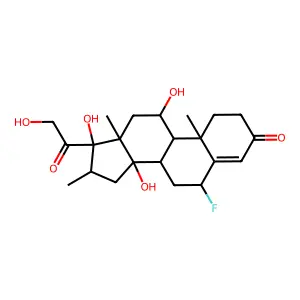 6-Fluoro-11,14,17,21-tetrahydroxy-16-methylpregn-4-ene-3,20-dione structure