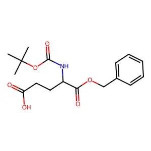 1-(Phenylmethyl) hydrogen N-((1,1-dimethylethoxy)carbonyl)-L-glutamate structure