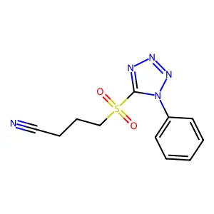 4-(1-Phenyltetrazol-5-yl)sulfonylbutanenitrile structure