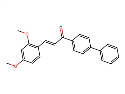 3-(2,4-Dimethoxyphenyl)-1-(4-phenylphenyl)prop-2-en-1-one structure