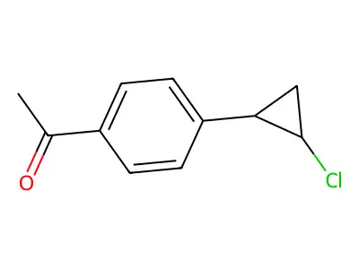 1-[4-(2-Chlorocyclopropyl)phenyl]ethan-1-one structure
