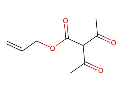 Allyl 2-acetylacetoacetate structure