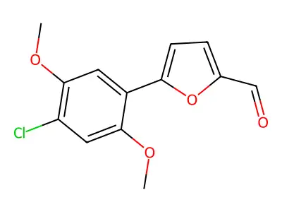 5-(4-Chloro-2,5-dimethoxyphenyl)-2-furancarboxaldehyde structure