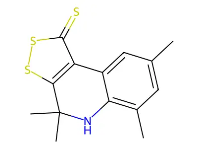4,4,6,8-tetramethyl-4,5-dihydro-1H-[1,2]dithiolo[3,4-c]quinoline-1-thione structure