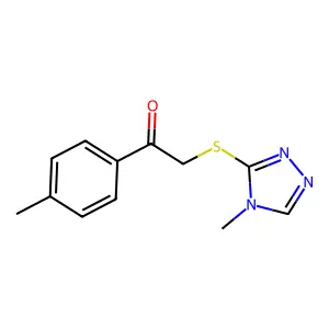 2-[(4-methyl-4H-1,2,4-triazol-3-yl)sulfanyl]-1-(4-methylphenyl)ethan-1-one structure